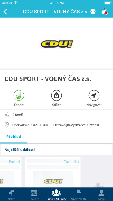 Sportuj v Ostravě: Týmy, Akce screenshot 2