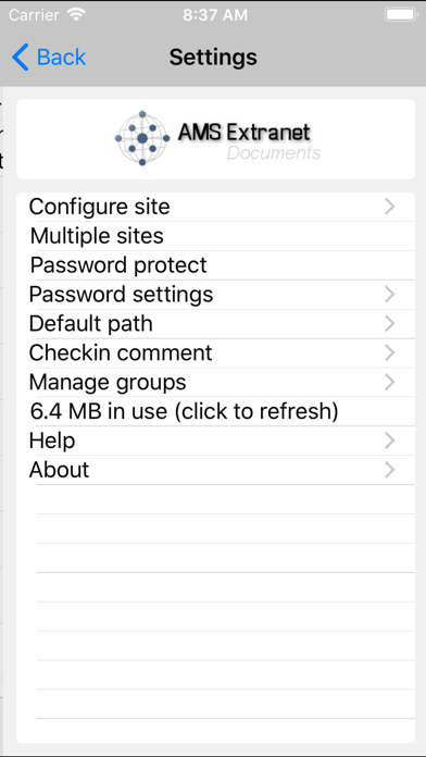 How to cancel & delete AMS Extranet Documents from iphone & ipad 3