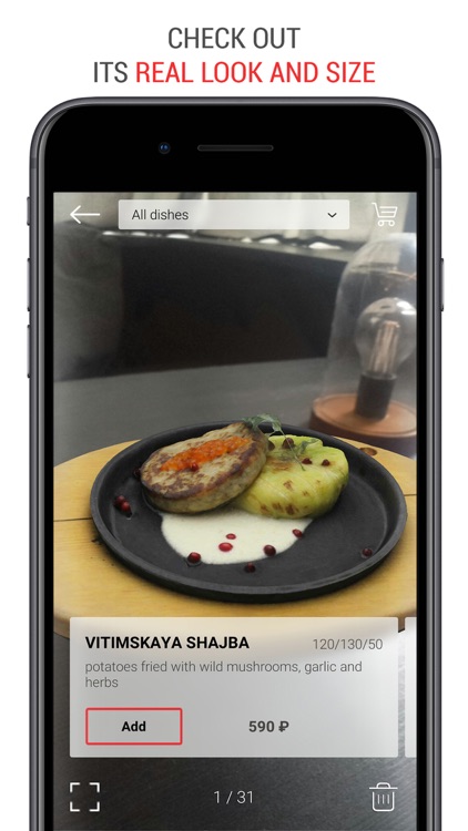 Menu AR Augmented Reality Food