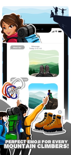 Mountain Climbing Emojis App