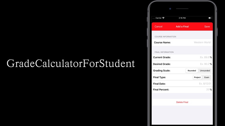 GradeCalculatorForStudent