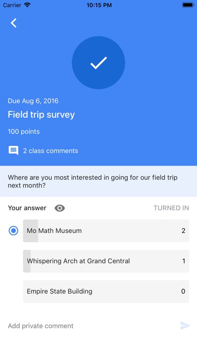 Google Classroom Screenshot 3