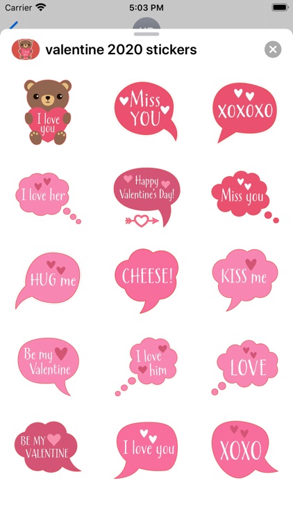 Valentines Day : love stickers