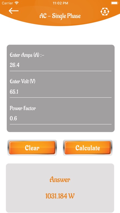 Watt To Amps Calc screenshot-3
