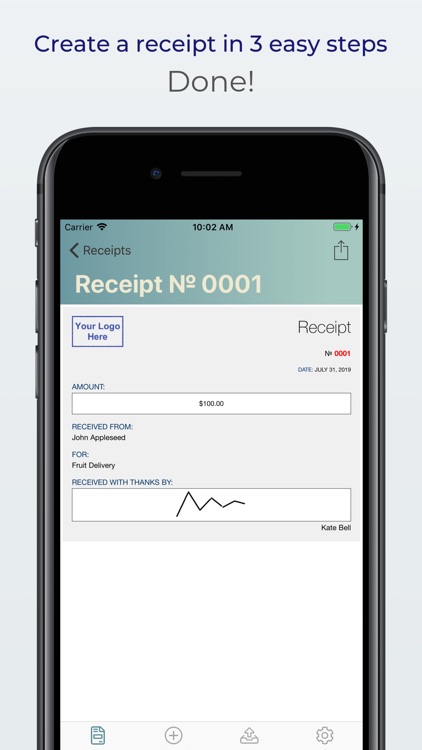 Receipts: create, print & mail screenshot-3