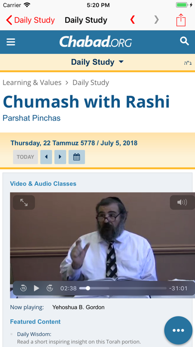 Chabad.org Daily Torah Study screenshot 3