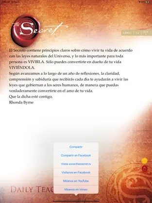 Captura de Pantalla 3 El Secreto Enseñanzas diarias iphone