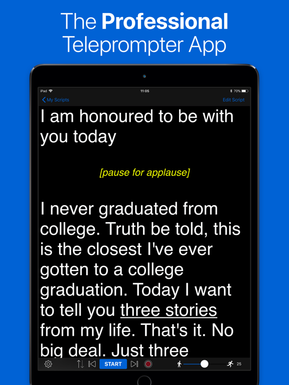 Teleprompter Premium - Speech, Script and Lyrics Mirror Prompter Pro screenshot