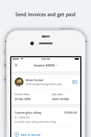 PayPal Business: Send Invoices - náhled