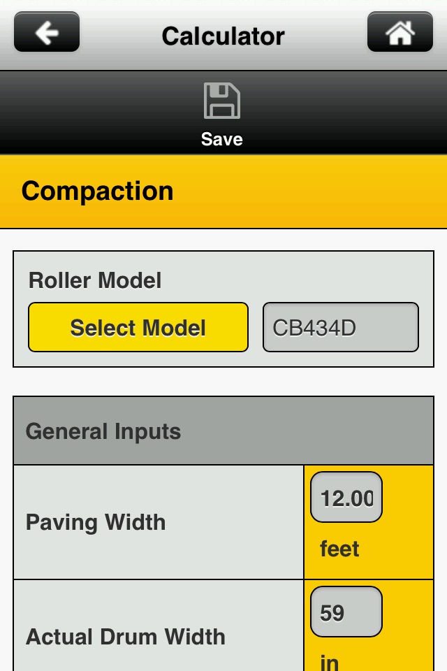 Caterpillar Paving Calculator screenshot 4