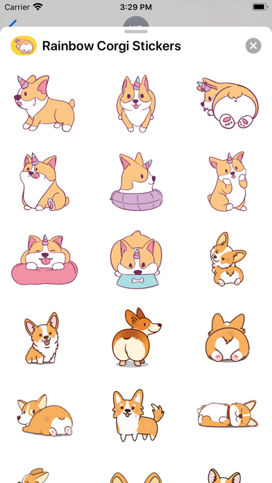 Rainbow Corgi Stickers screenshot 3