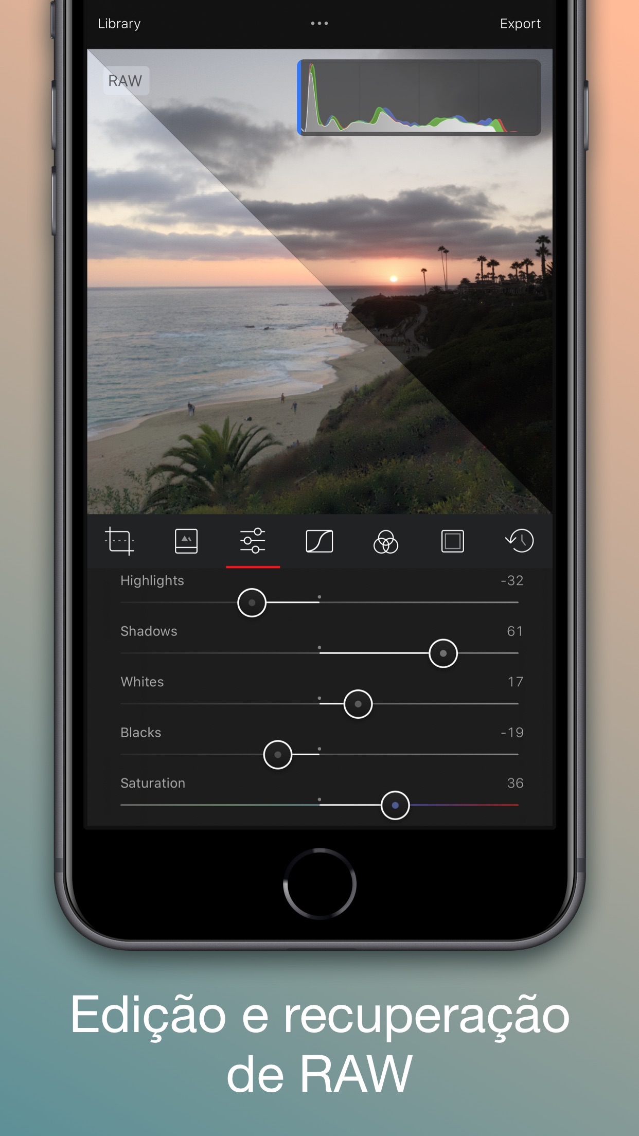 Screenshot do app Darkroom – Photo Editor
