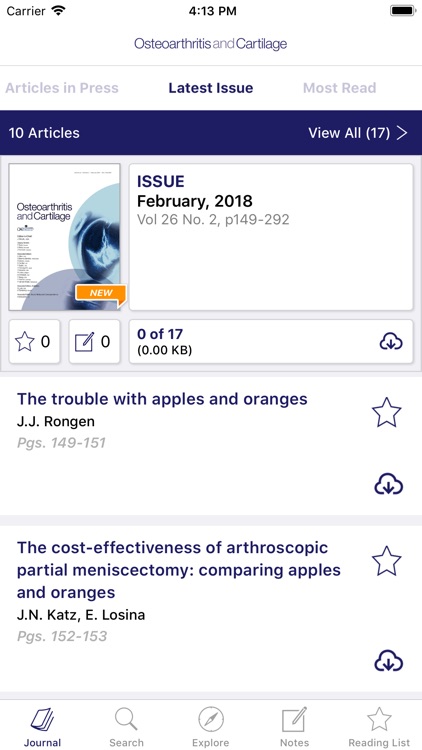 Osteoarthritis and Cartilage