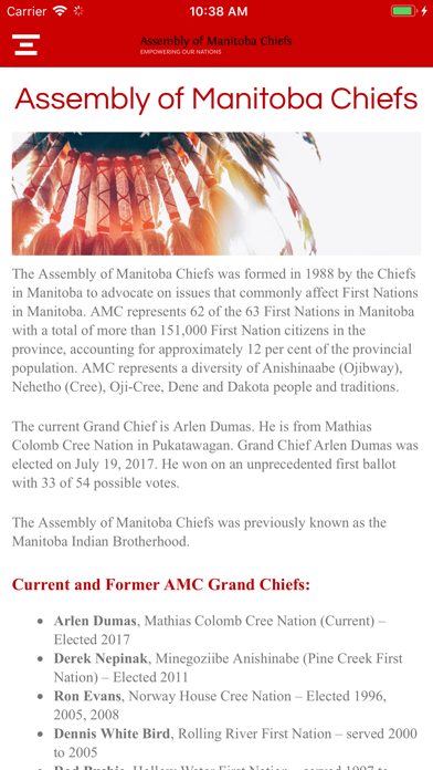 Assembly of Manitoba Chiefs screenshot 2