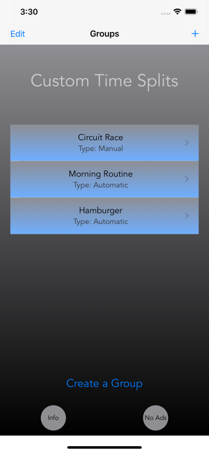 Custom Time Splits