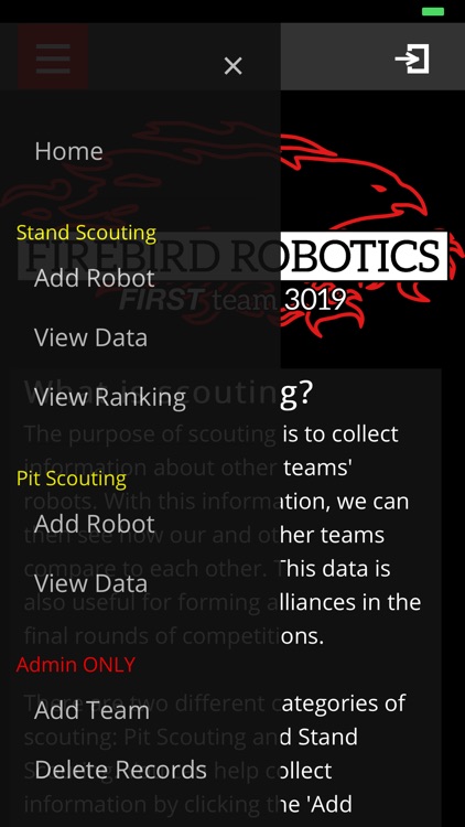 Firebird Robotics Scouting App