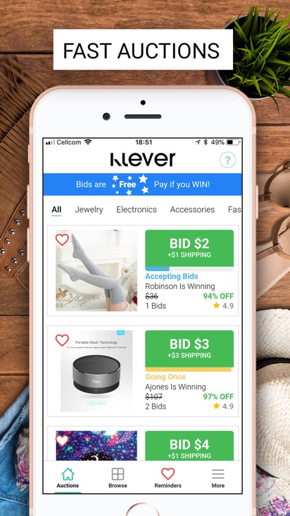 Klever: Live Shopping Auctions