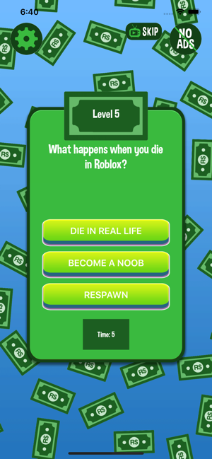 Quizes For Roblox Robux On The App Store - 5 worth of robux rbxexchange