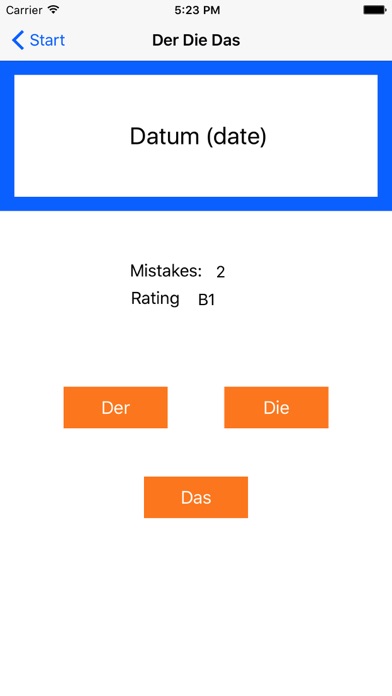 German Word trainer, Grammar screenshot 3