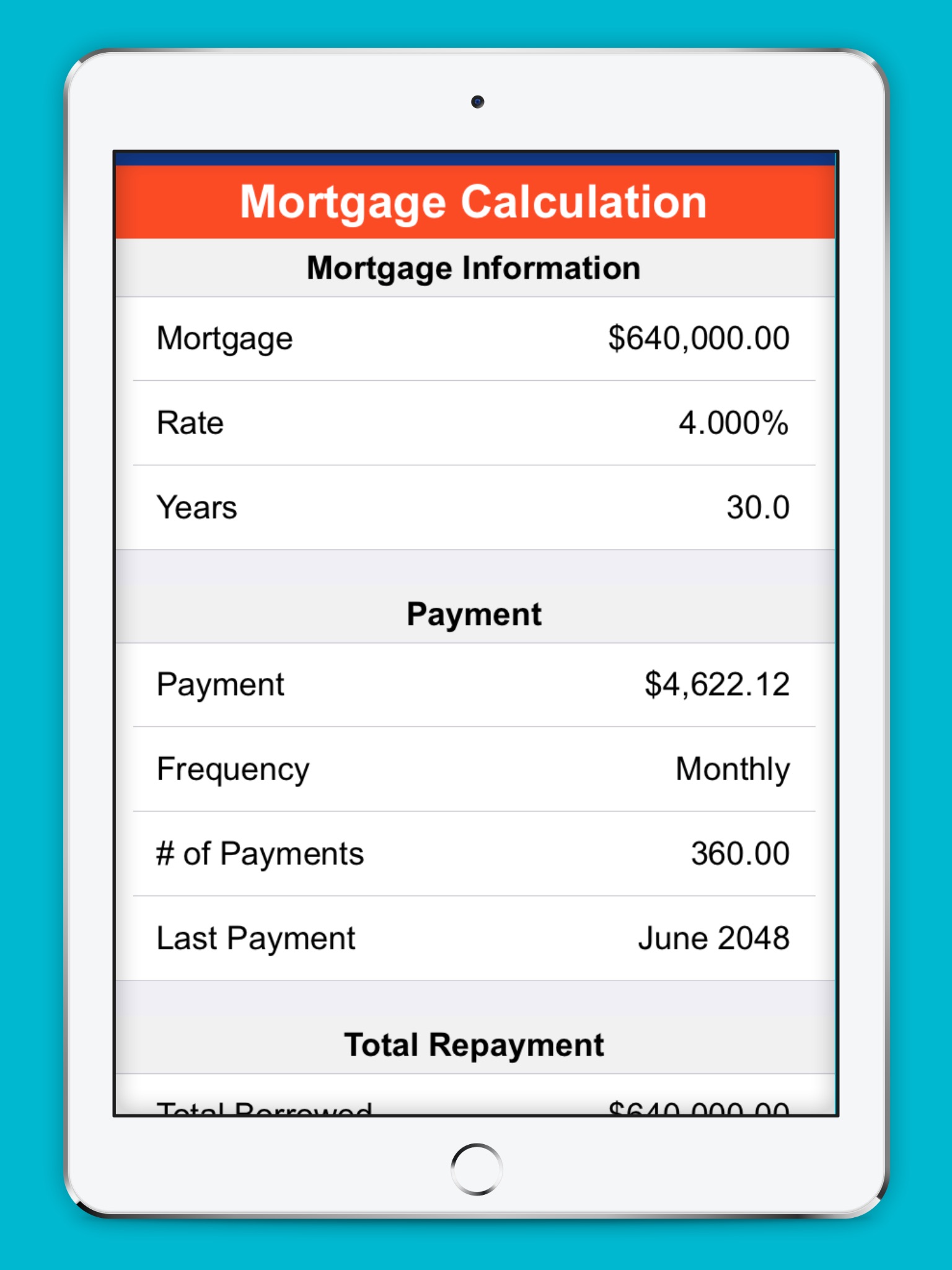 Mortgage Calculator Plus screenshot 4