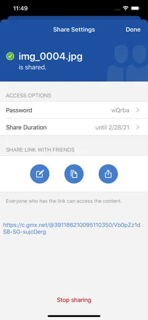 Captura 4 GMX Cloud iphone