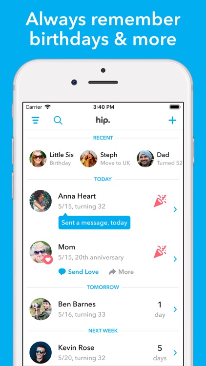 hip: Birthday Reminder App screenshot-0
