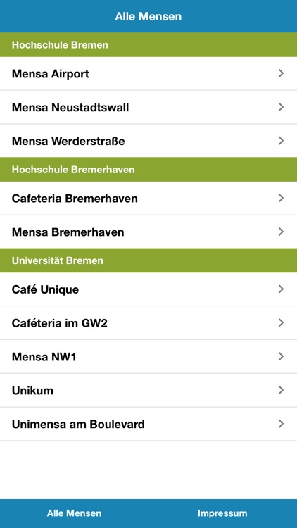 Mensa Bremen und Bremerhaven