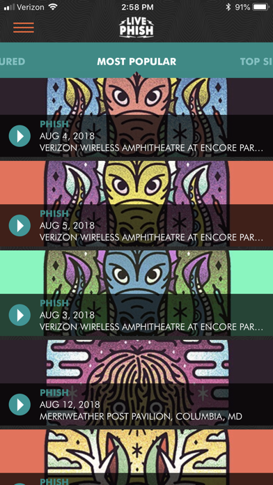 Live Phish Screenshot 3