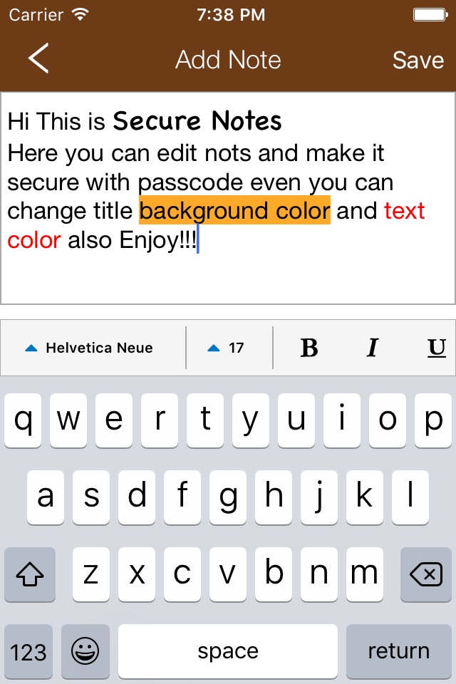Secure Notes : Text Memo, Note screenshot 2