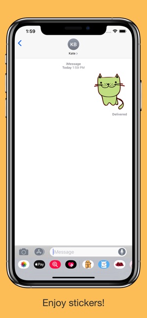 Cute cats - hand drawn emoji(圖5)-速報App