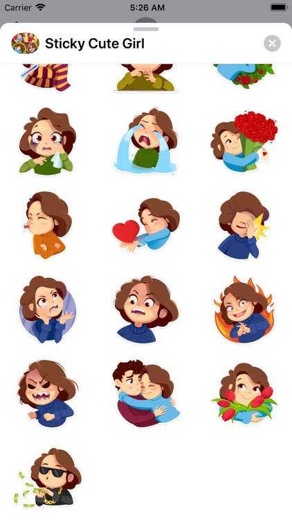 Cute Girl Stickers Daily