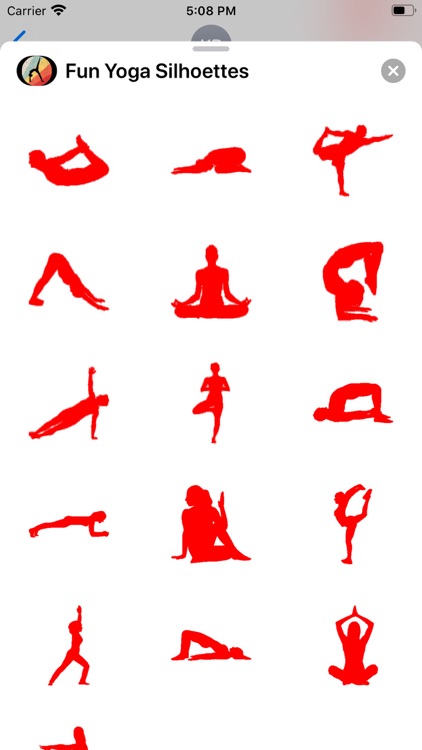 Fun Yoga Silhouette Stickers