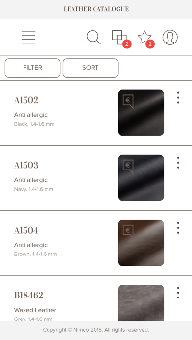 Nimco E-Leather Swatch screenshot 2