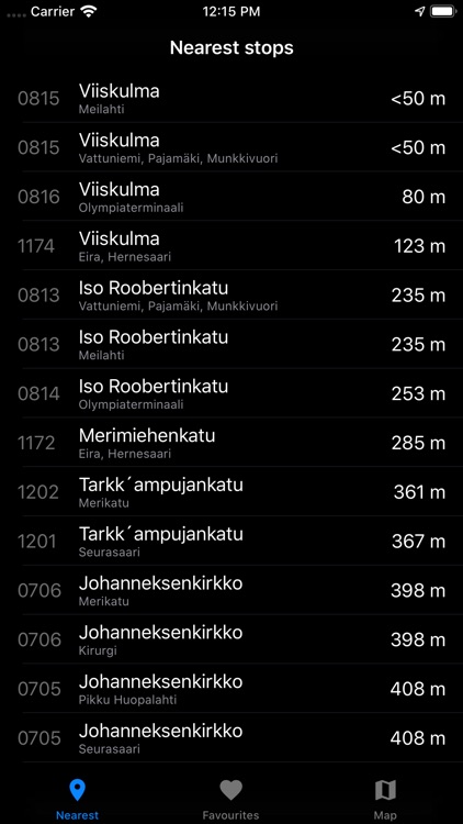 Nearest Departures Finland