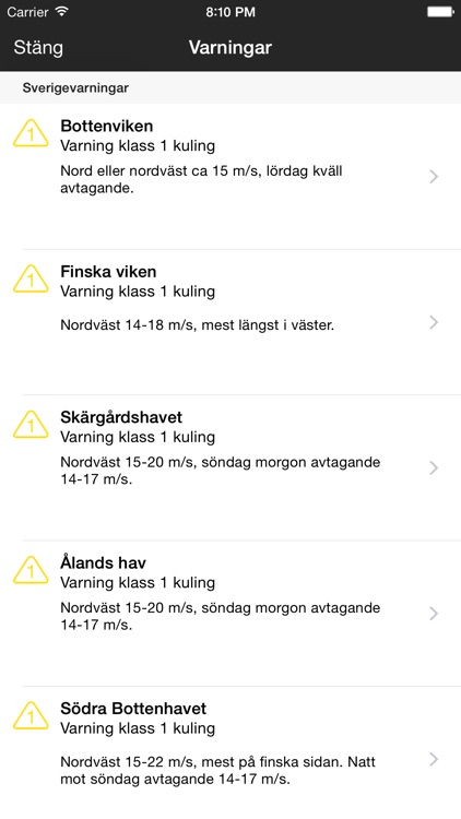 SMHI Byggväder screenshot-3