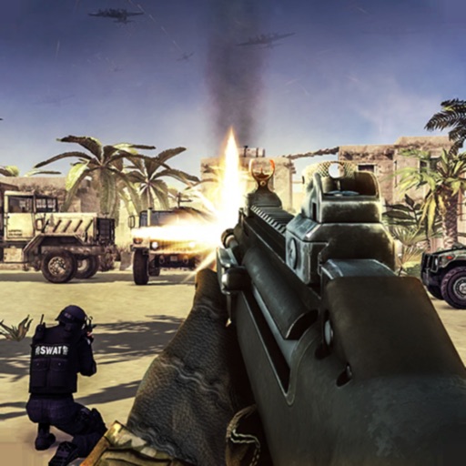 Modern Battlefield FPS Combat Icon
