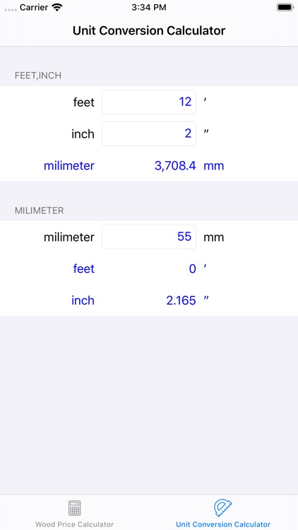 Calculator for woodworker screenshot-3