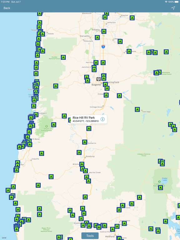 Screenshot #4 pour Oregon : Campgrounds & RV's