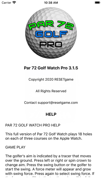 Par 72 Golf Watch Pro