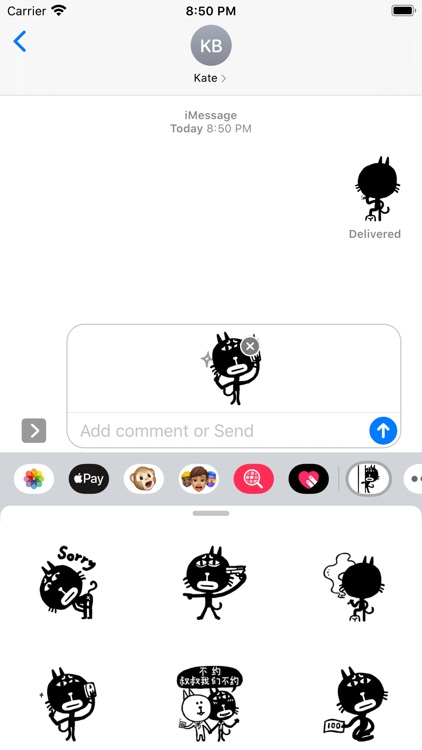 Black Faced Cat Stickers