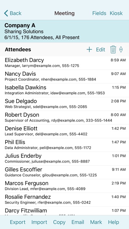 Meeting Attendance for iPhone