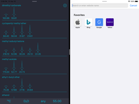 NMR Solvent Peaks screenshot 2