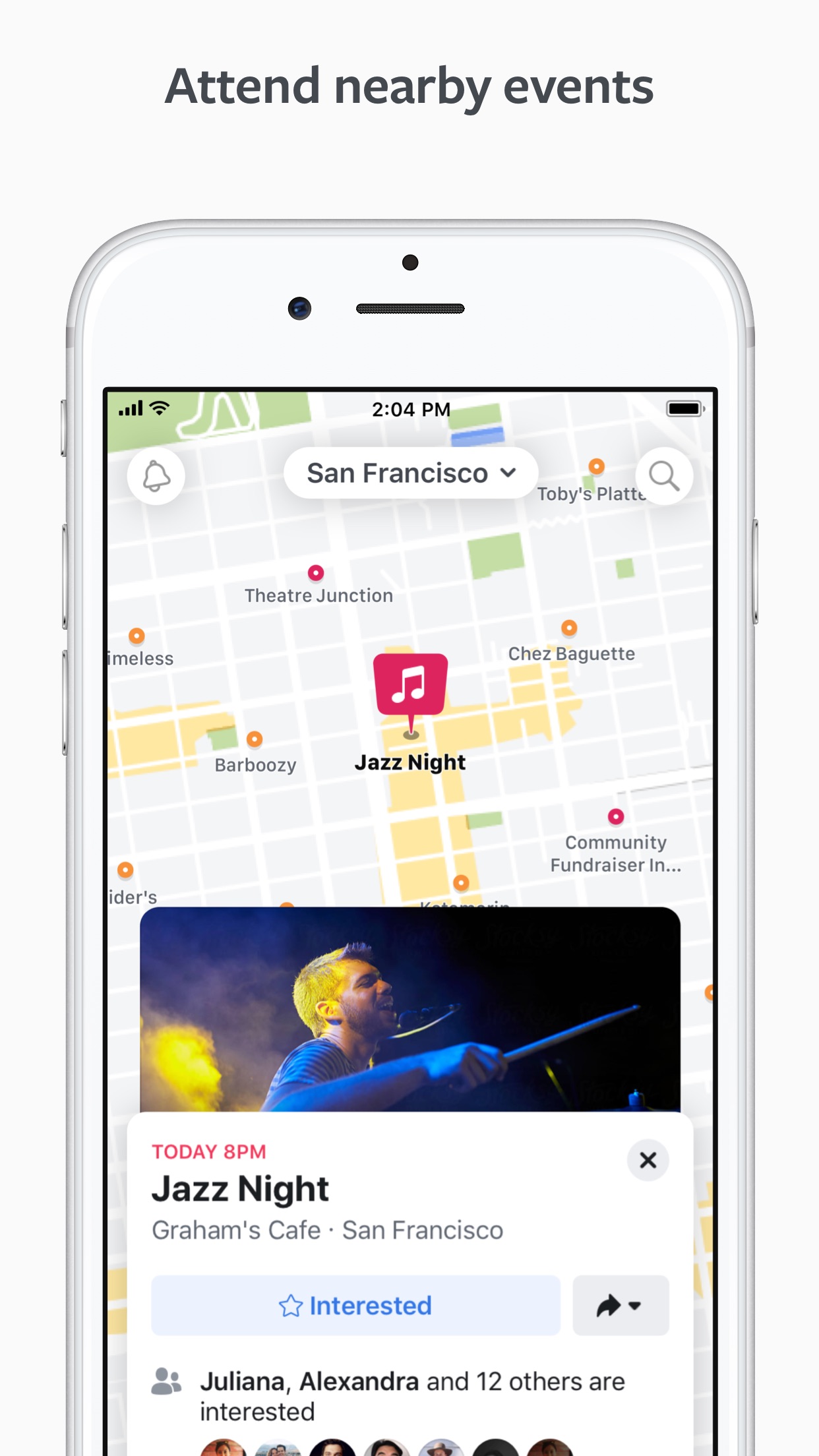 Screenshot do app Facebook Local