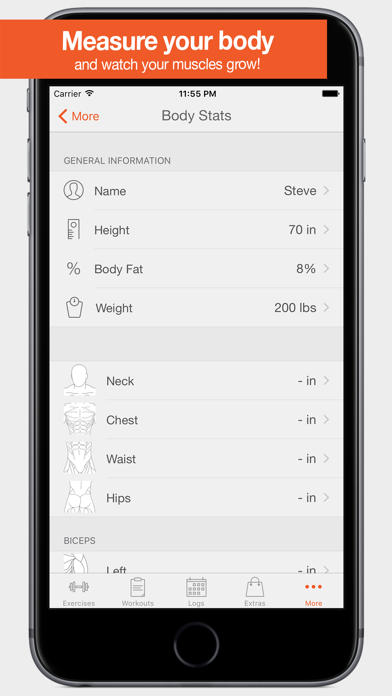 Fitness Point - Workout Exercise Journal & Personal Trainer + Body Tracker Screenshot 5