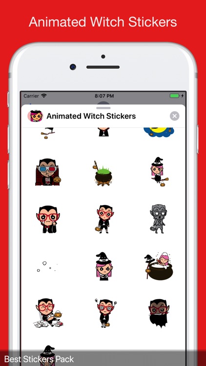 Animated Witch Stickers