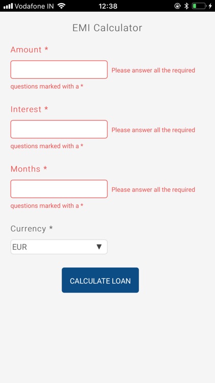 Temenos Loan Calculator