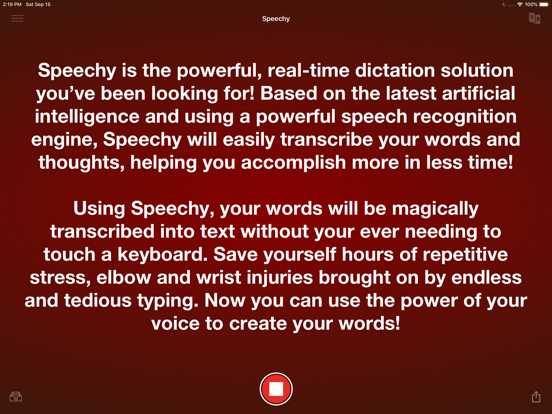Voice Dictation - Speechy Screenshots