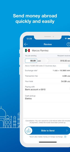 Xoom Money Transfer On The App Store - xoom money transfer on the app store