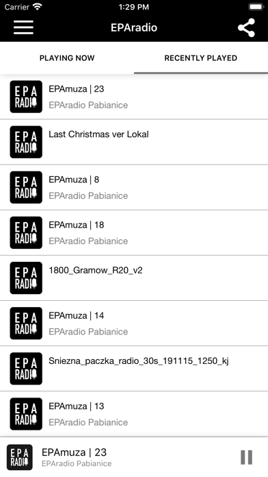 EPAradio screenshot 2