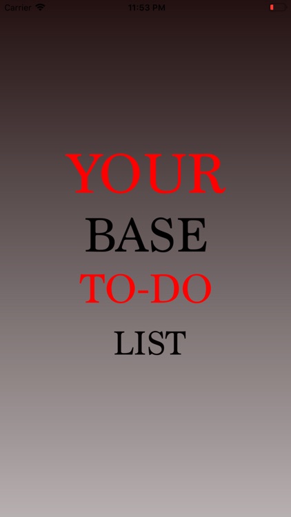 YourBaseToDoList